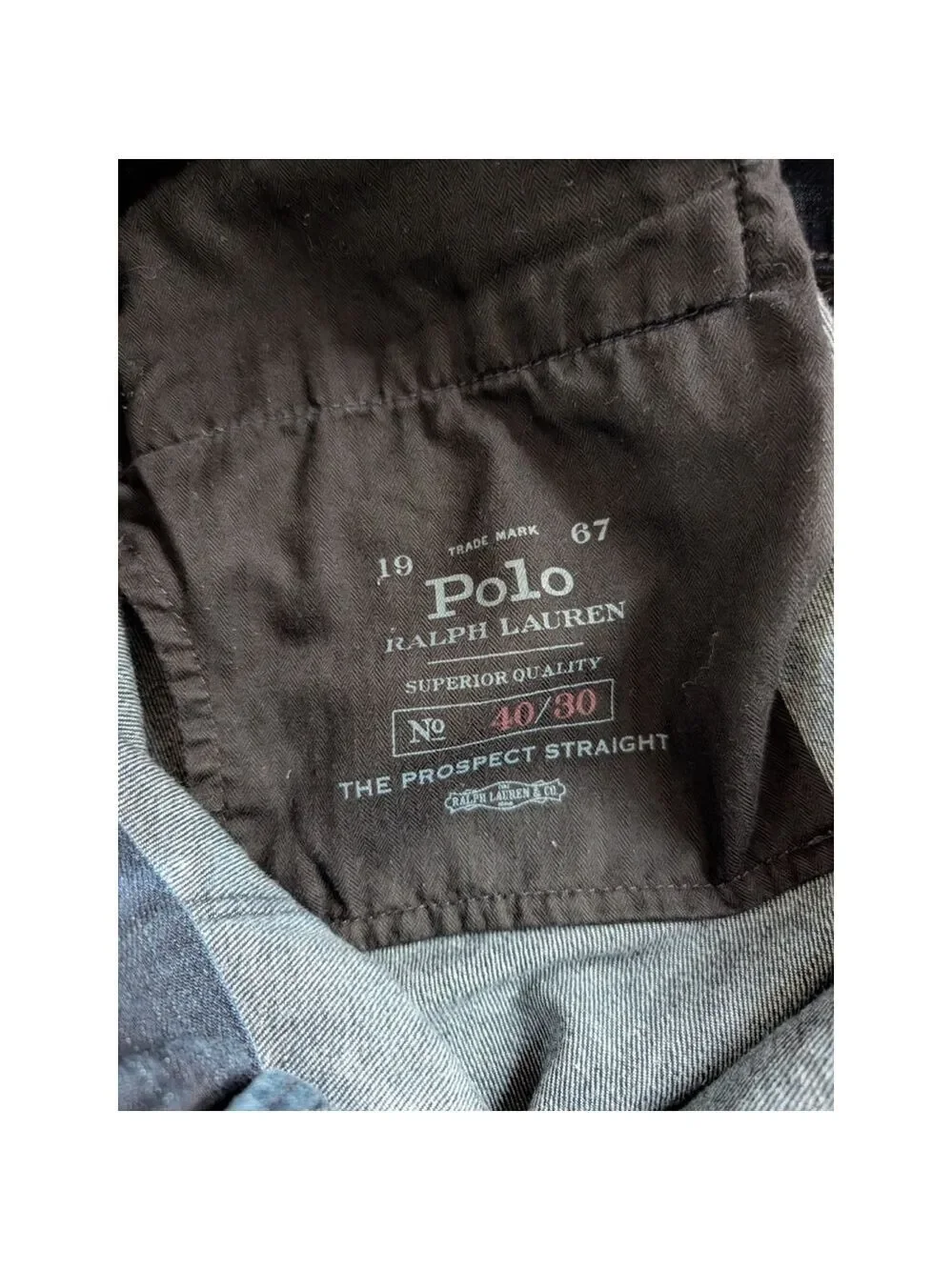 Polo Ralph Lauren Black Label Mens Prospect Straight Jeans 40X30 Dark Wash Luxe